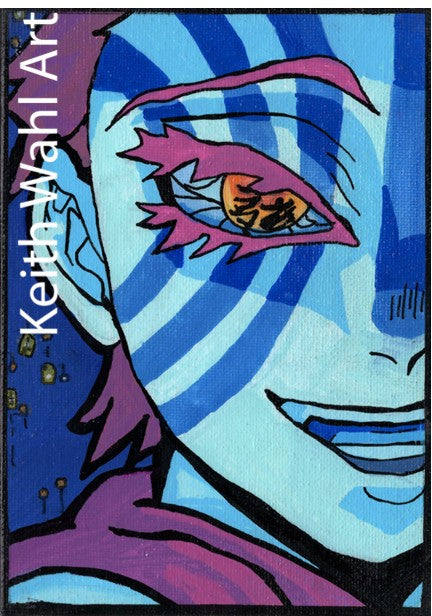 Akaza, 5" x 7" canvas panel portrait