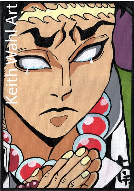 Gyomei Himejima, 5" x 7" canvas panel portrait