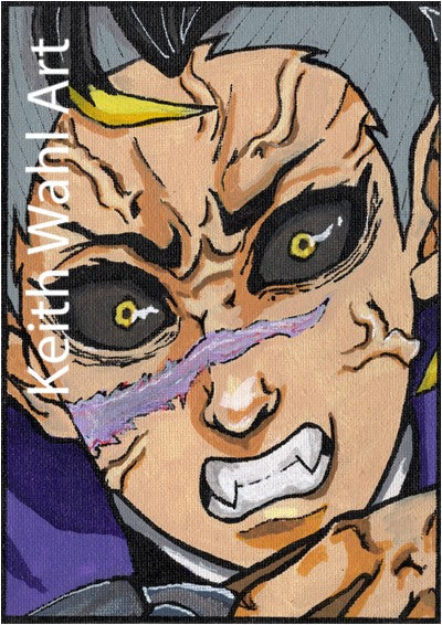 Genya Shinazugawa, 5" x 7" canvas panel portrait